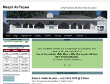 Tablet Screenshot of masjidattaqwaatlanta.com